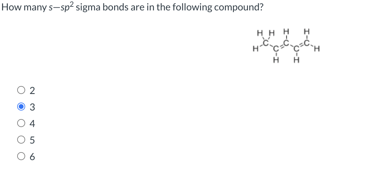 How many s - s p 2 sigma bonds are in the