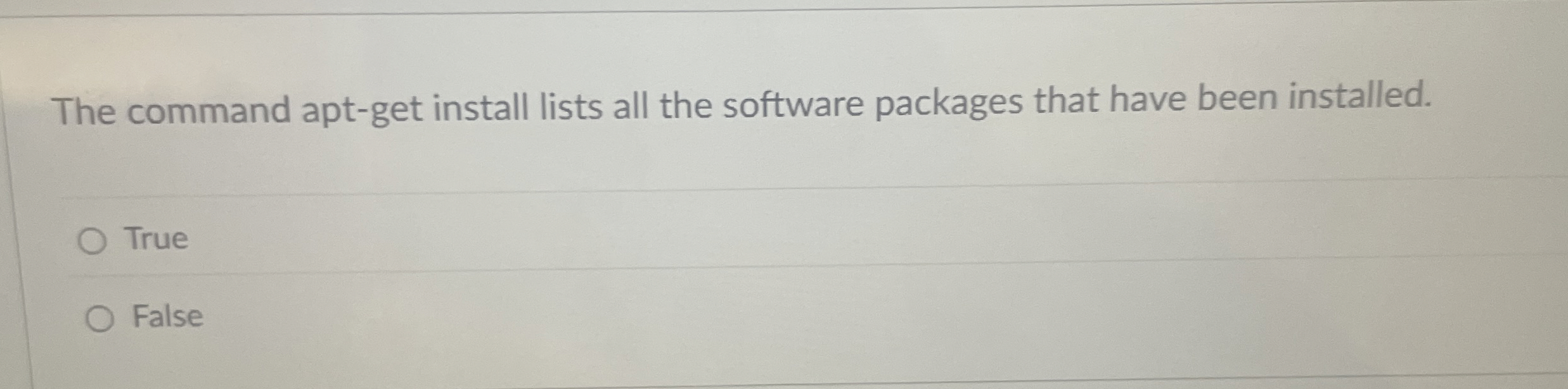 The command apt - get install lists all the