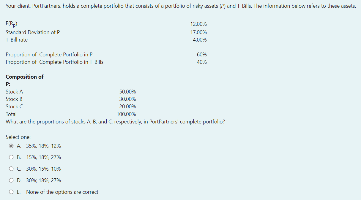 Please help find the beta Consider a stock which