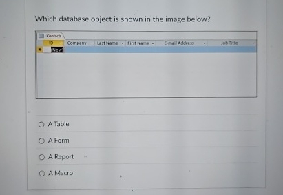 Which database object is shown in the image