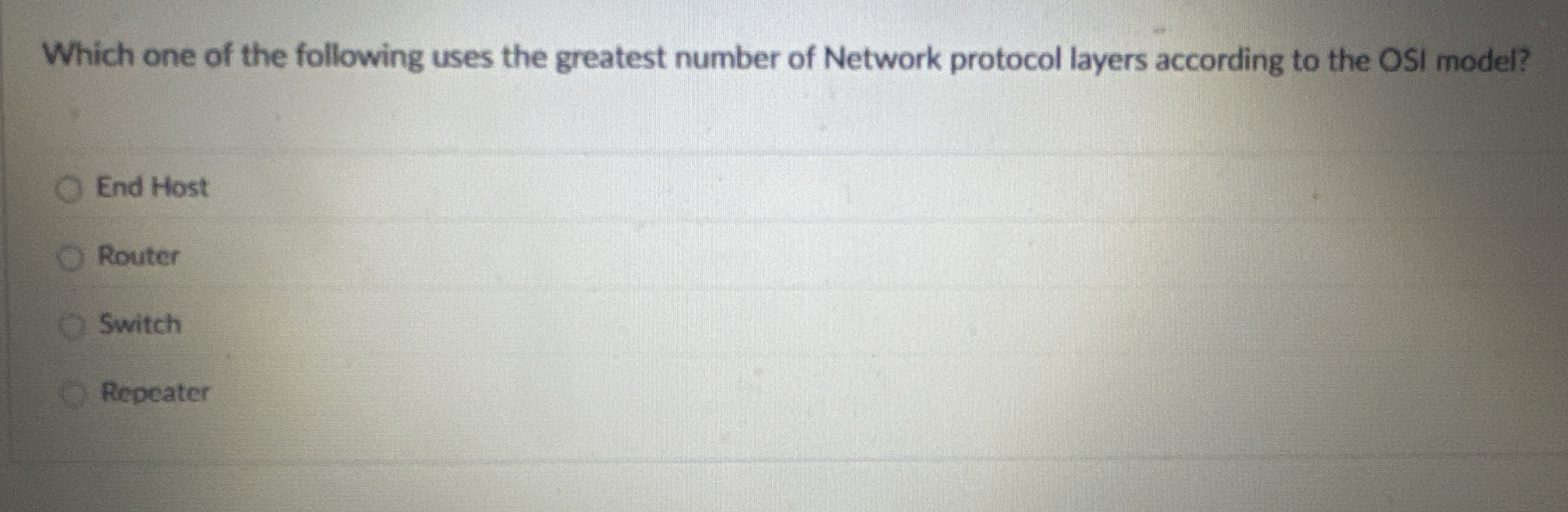 Which one of the following uses the greatest