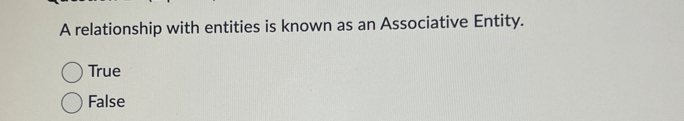 A relationship with entities is known as an