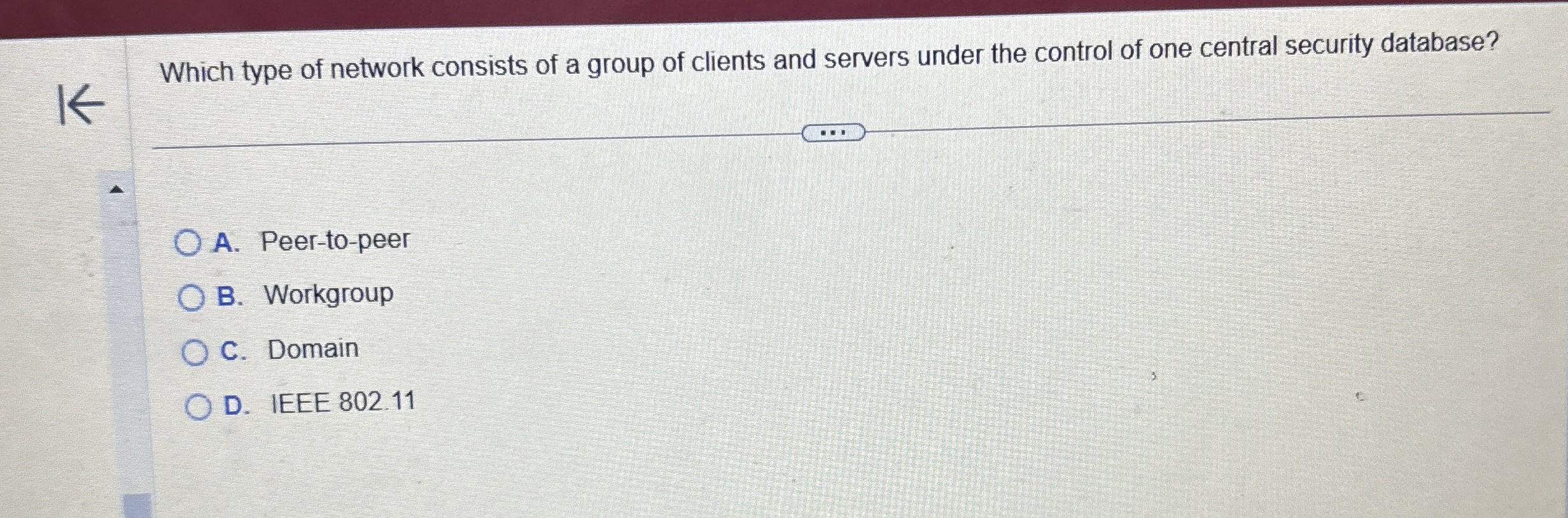 Which type of network consists of a group of
