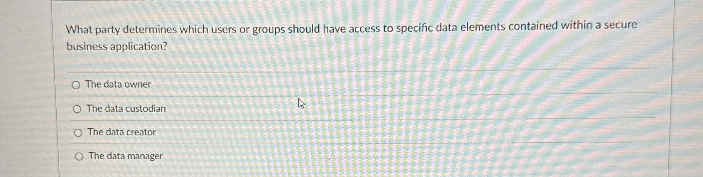What party determines which users or groups