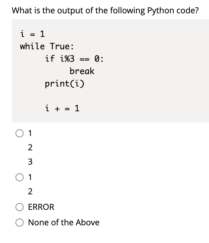 What is the output of the following Python code?
