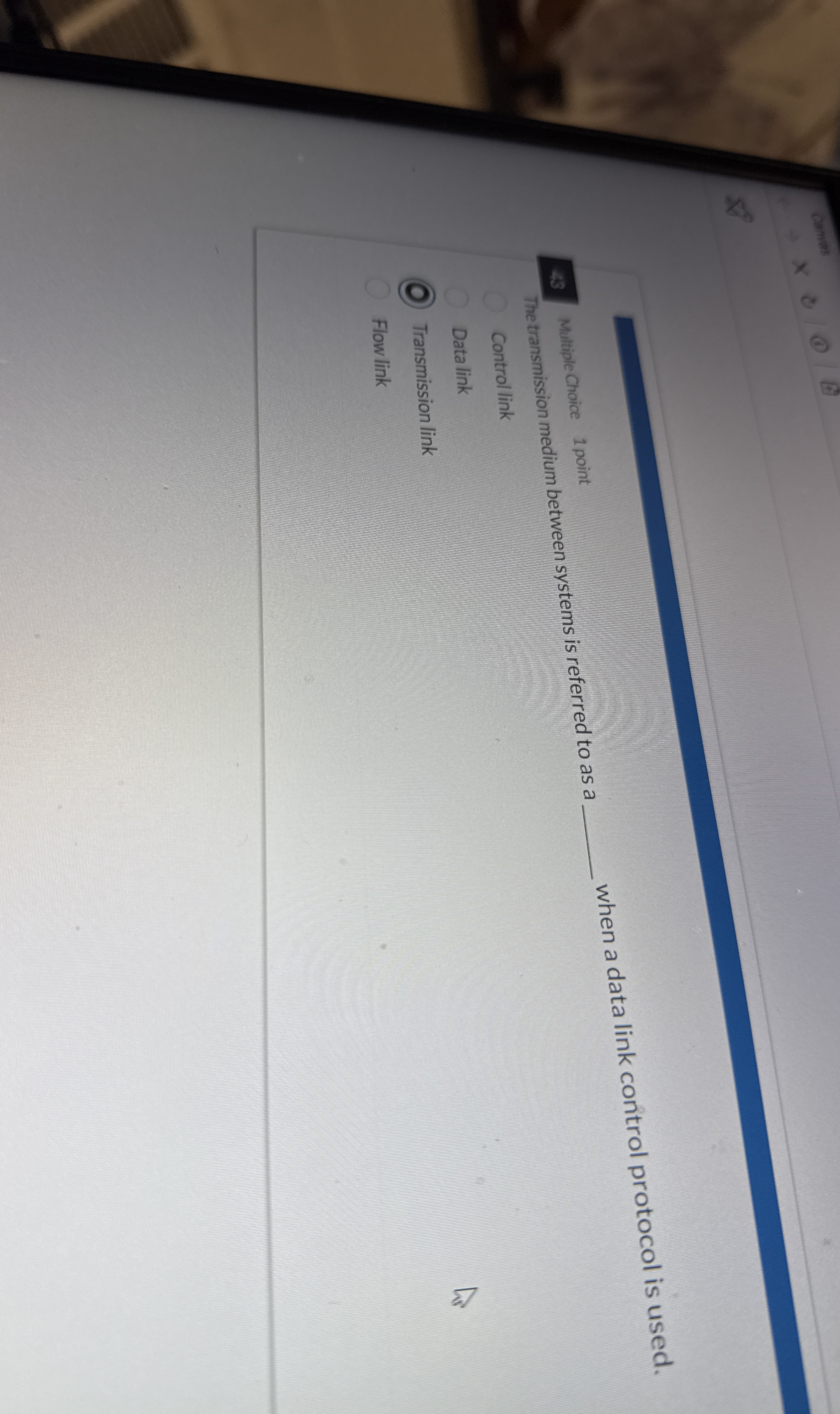 when a data link control protocol is used. The