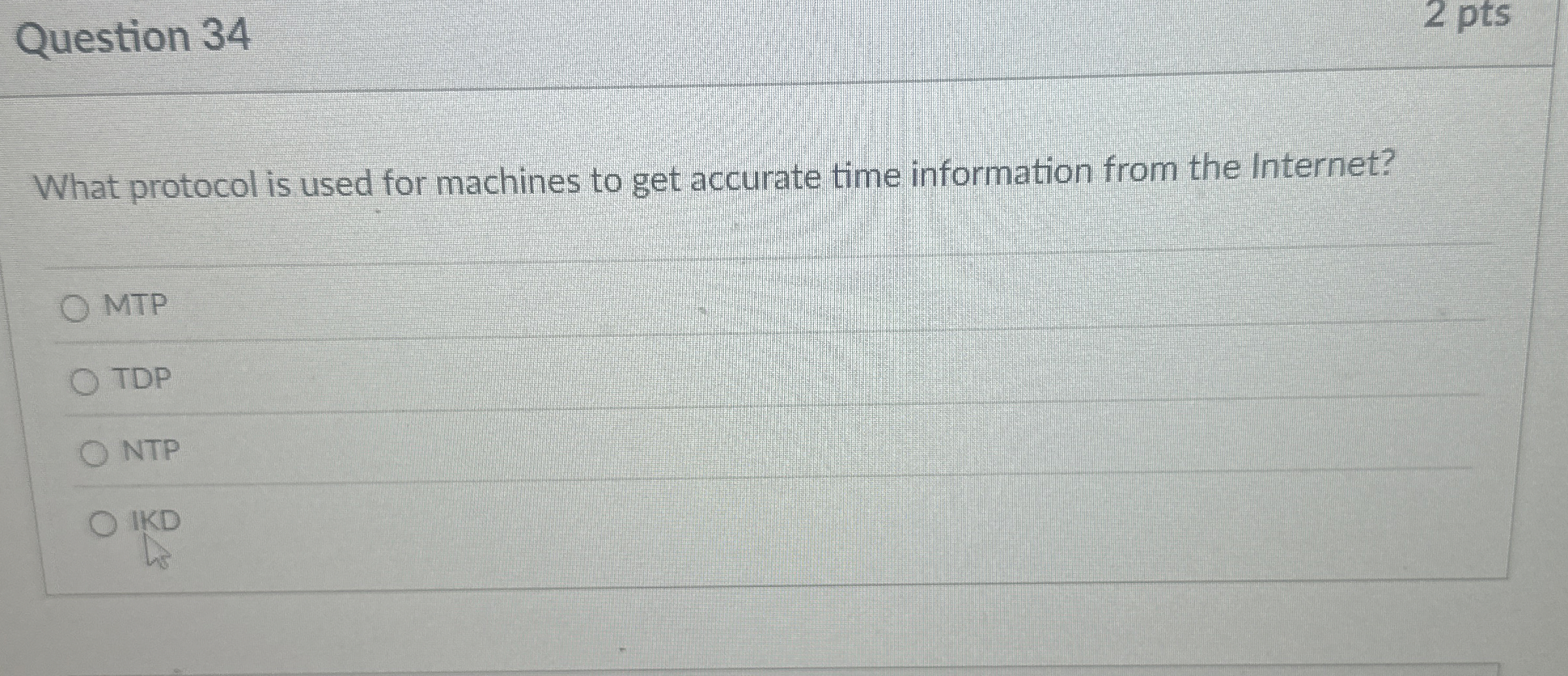 Question 3 4 What protocol is used for machines