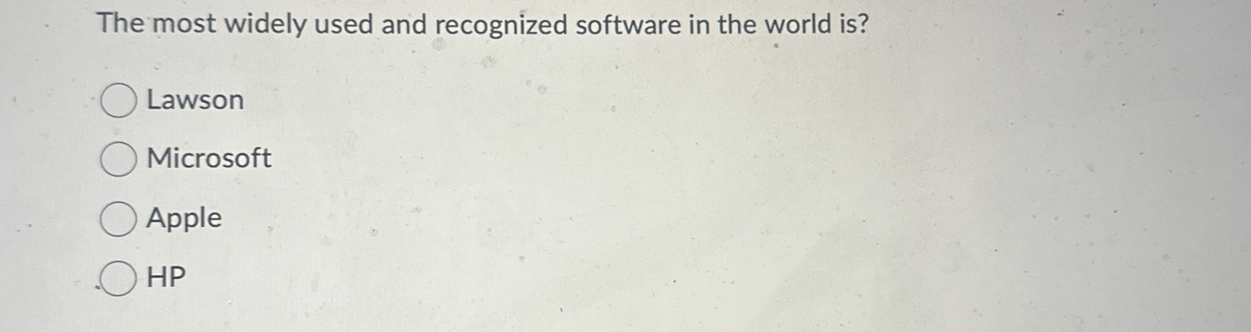 The most widely used and recognized software in