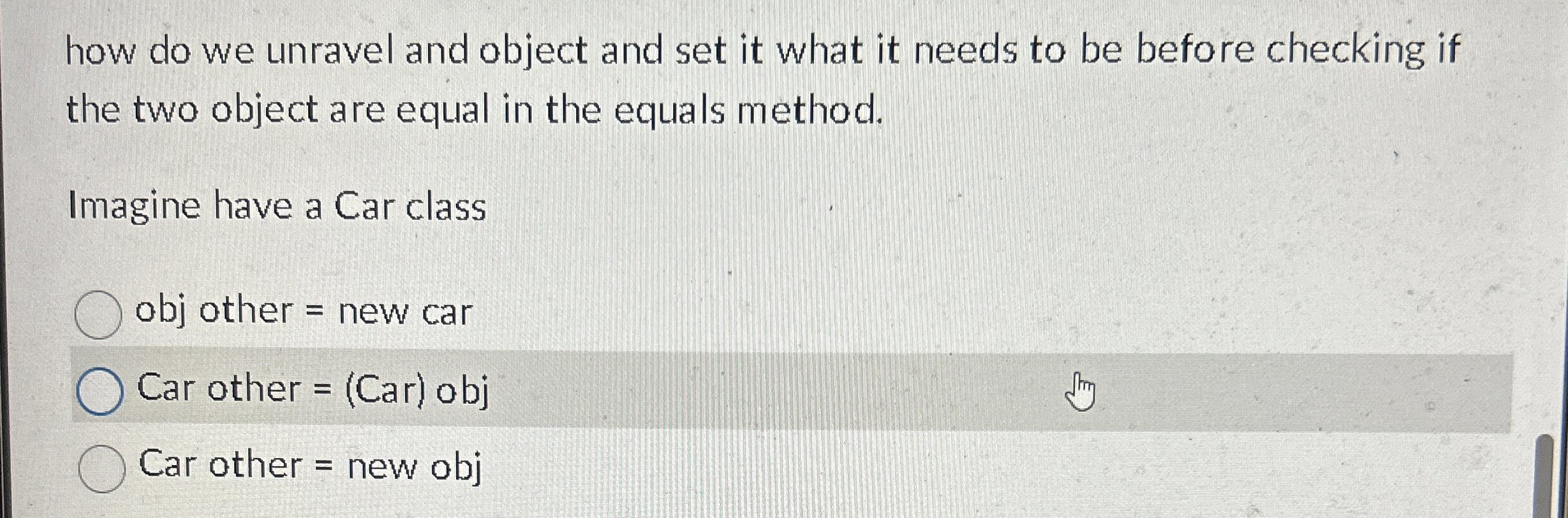 how do we unravel and object and set it what it