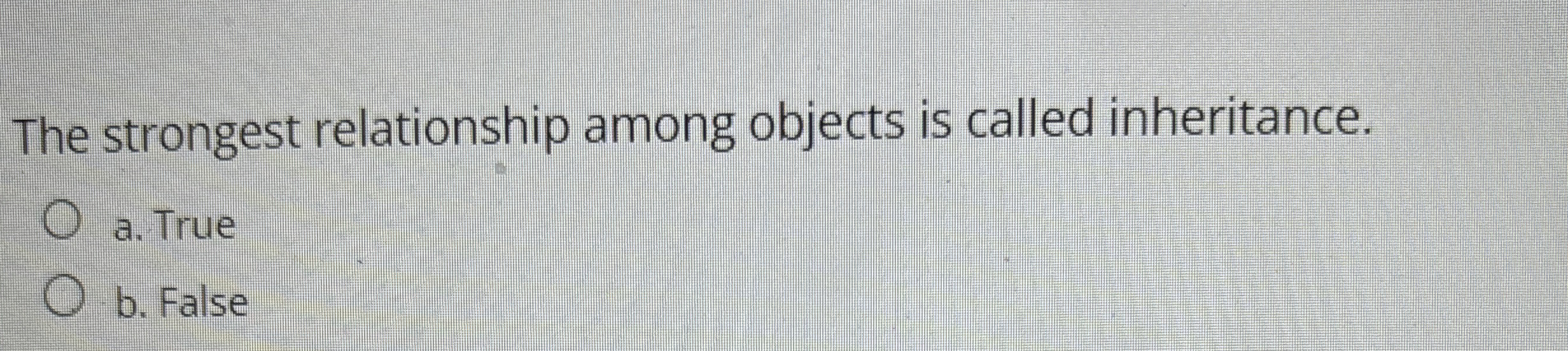 The strongest relationship among objects is
