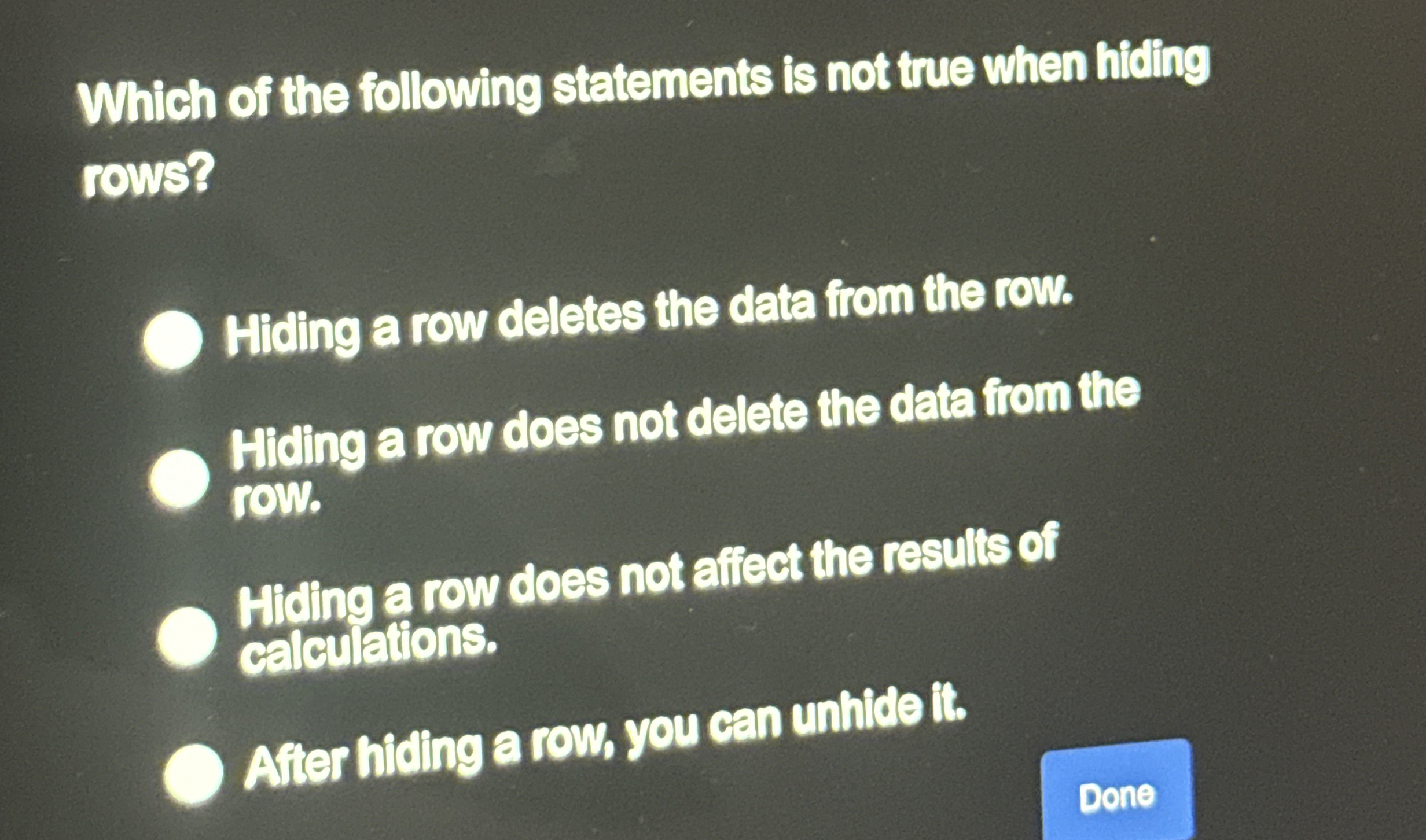 Which of the following statements is not true