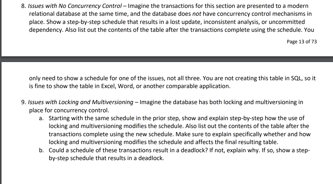 Issues with No Concurrency Control - Imagine the
