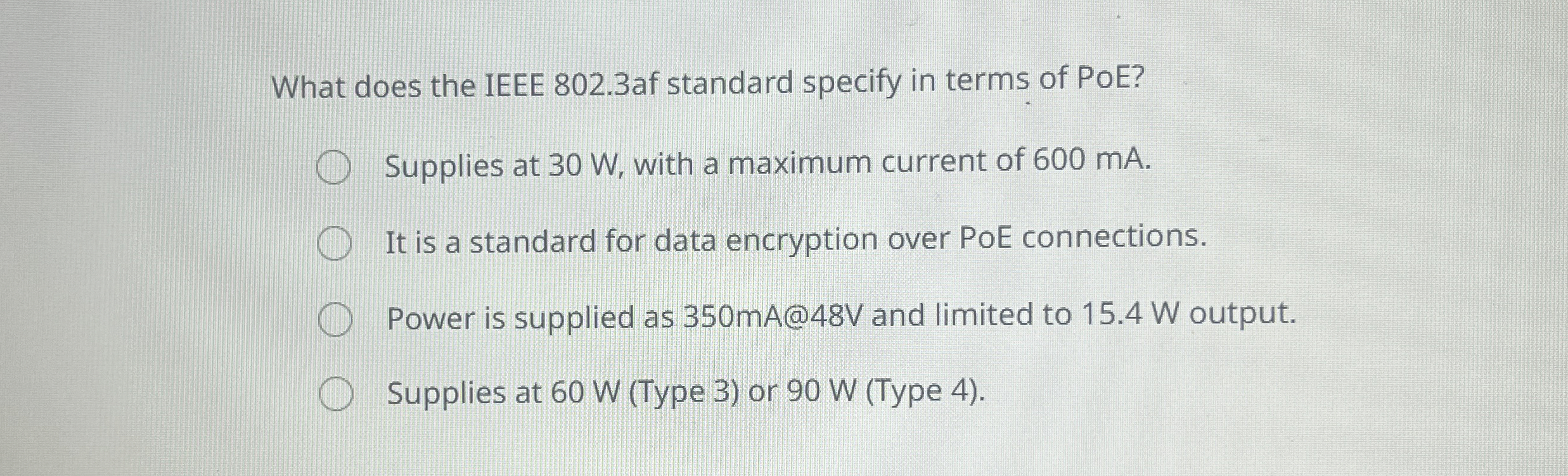 What does the IEEE 8 0 2 . 3 af standard specify