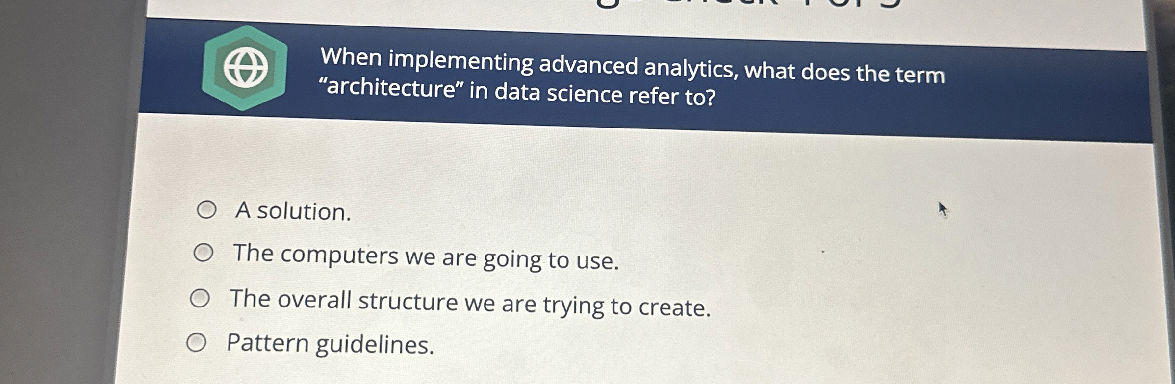 When implementing advanced analytics, what does