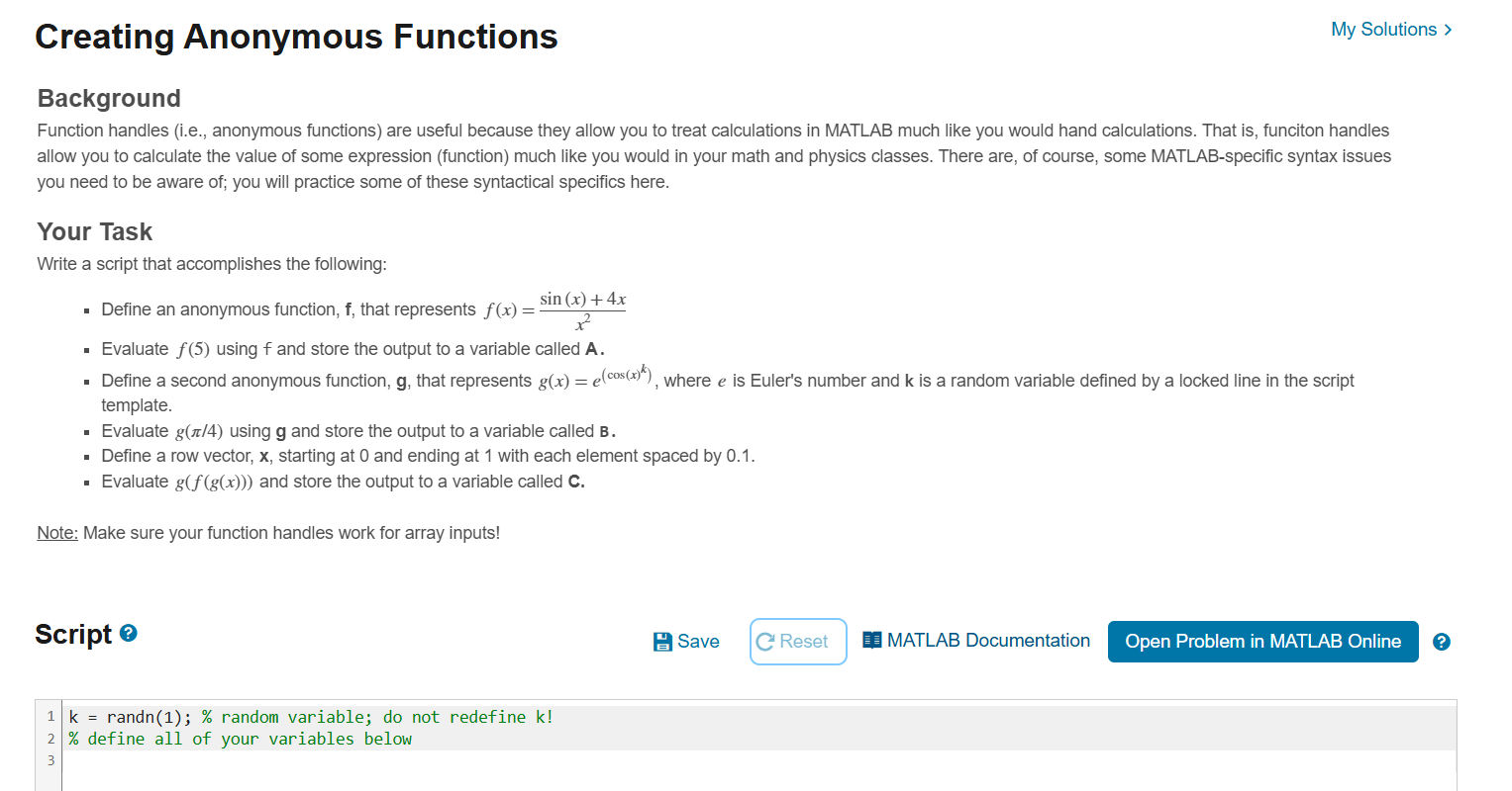 Creating Anonymous Functions Background Function