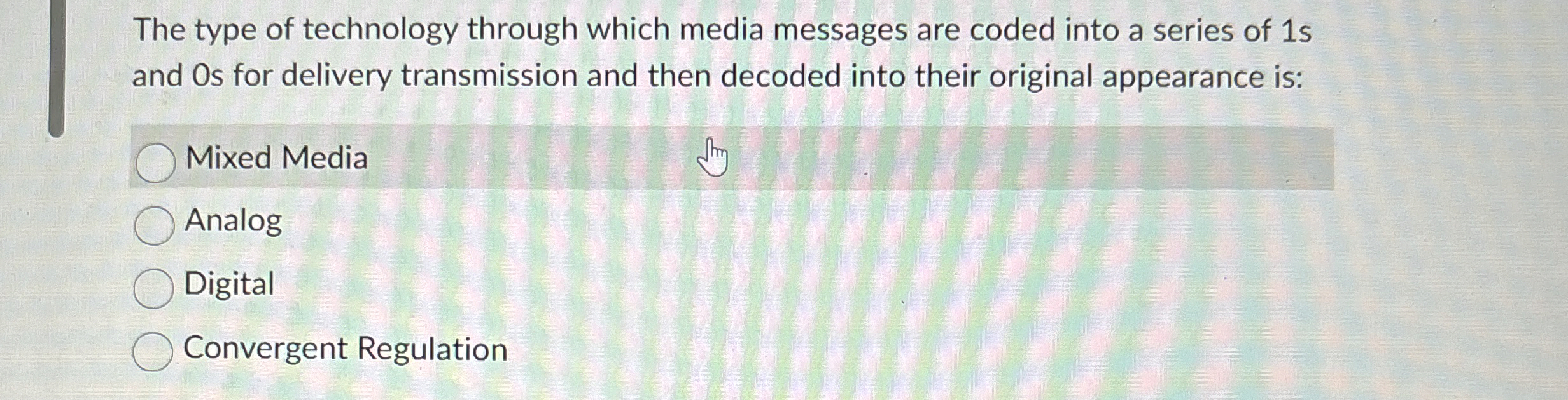 The type of technology through which media