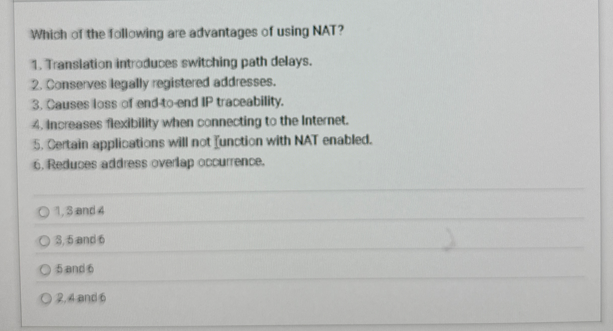 Which of the following are advantages of using