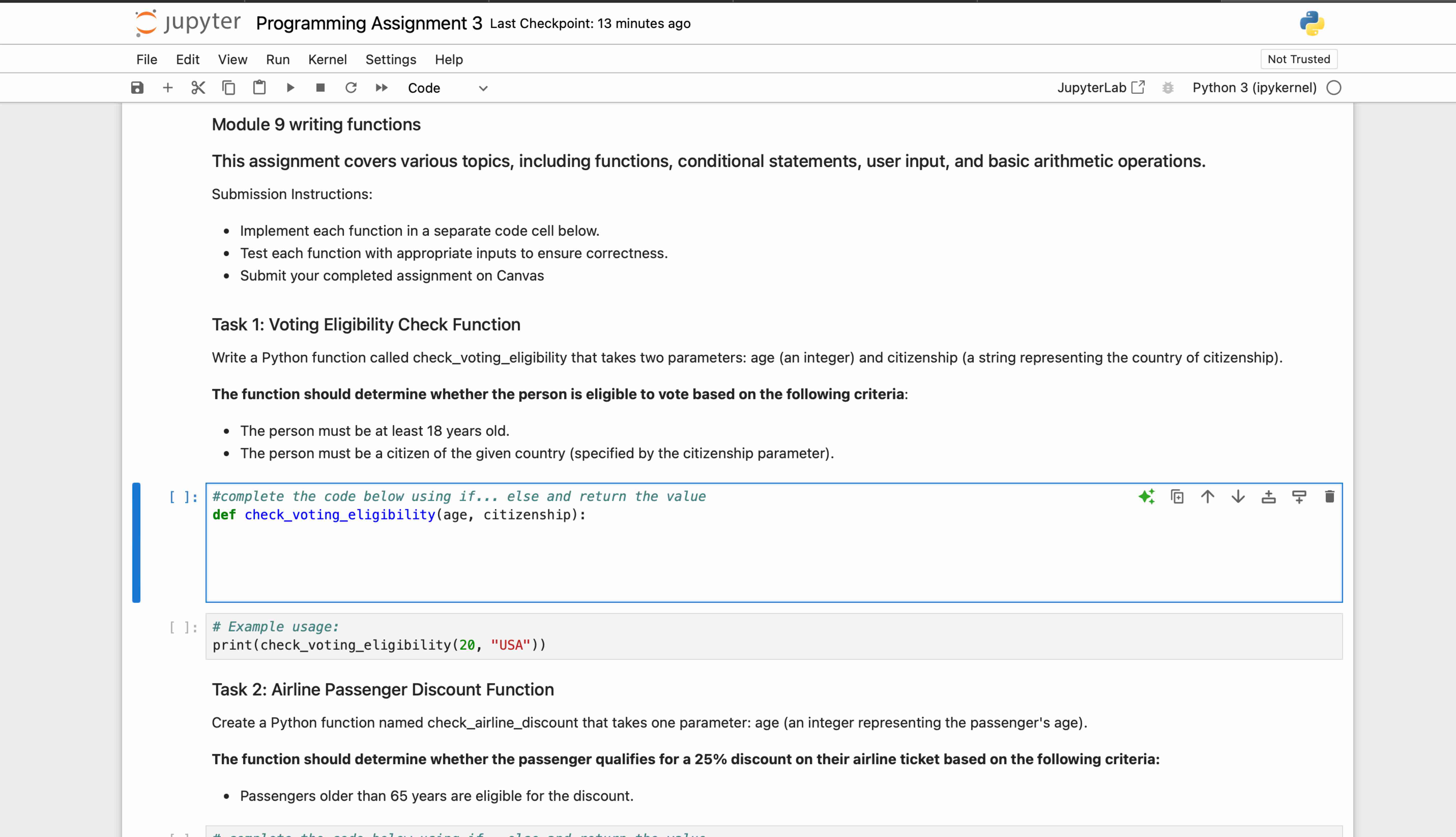 Write a Python function called check _ voting _