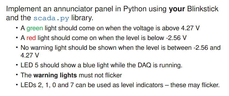 Implement an annunciator panel in Python using