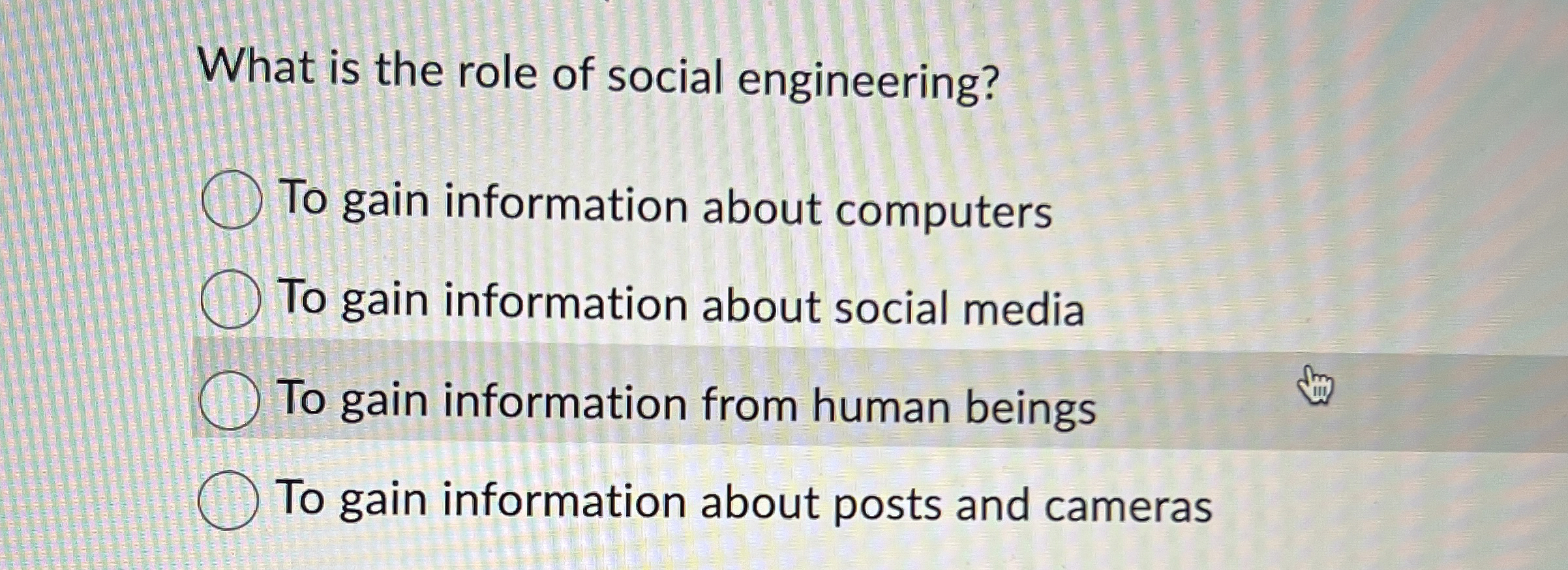 What is the role of social engineering? To gain