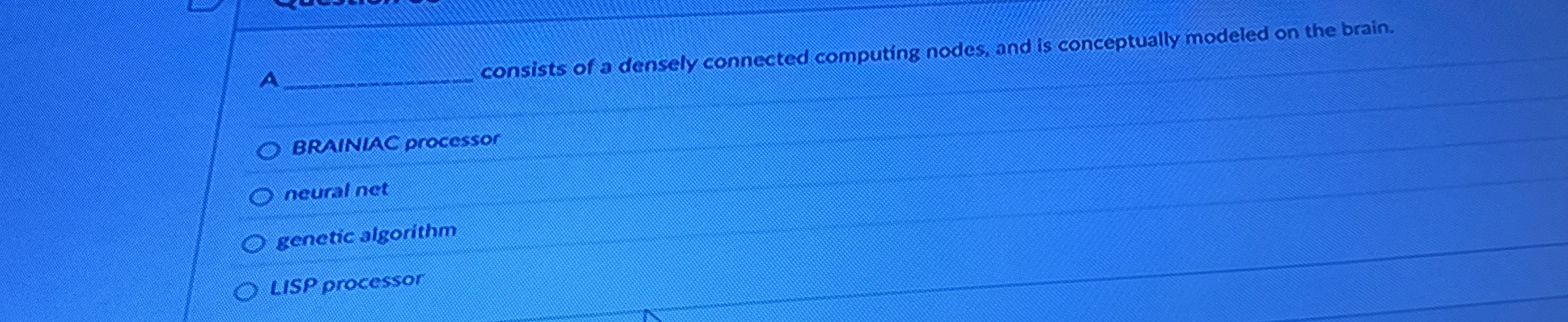 A q , consists of a densely connected computing