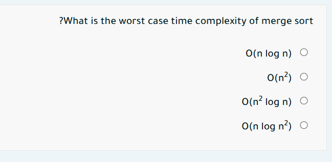 ? What is the worst case time complexity of merge