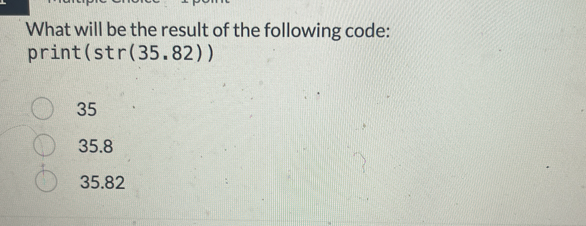 What will be the result of the following code:
