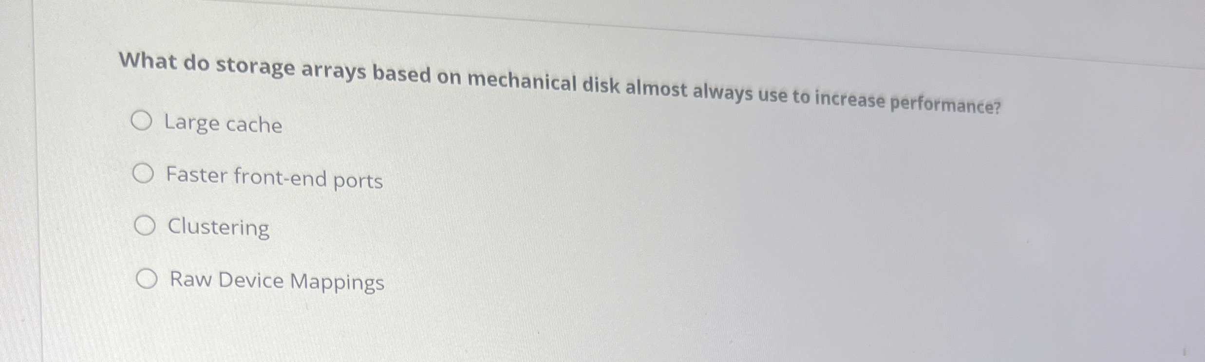 What do storage arrays based on mechanical disk