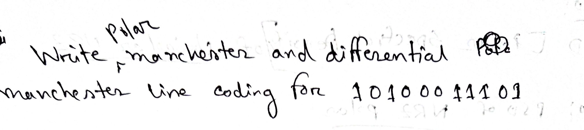 Write mancchester and differential manchester