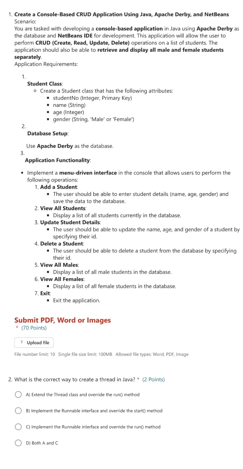 Create a Console - Based CRUD Application Using