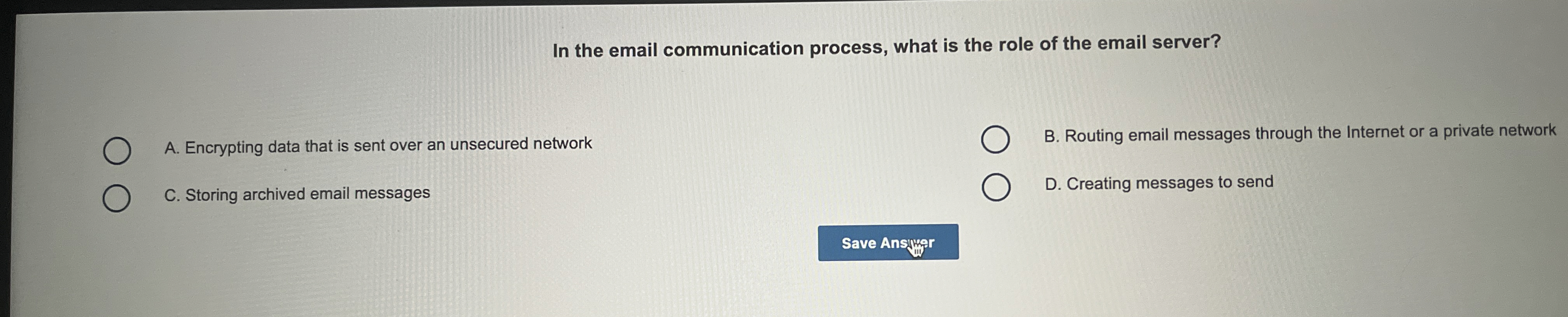 In the email communication process, what is the