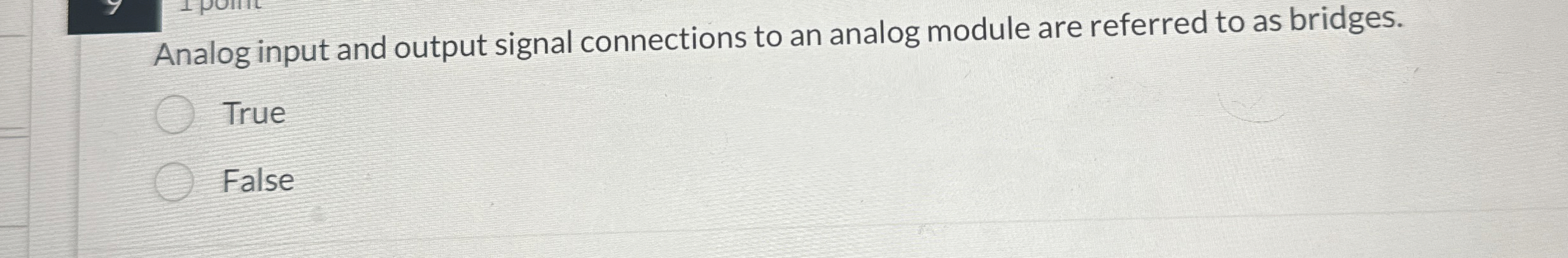 Analog input and output signal connections to an