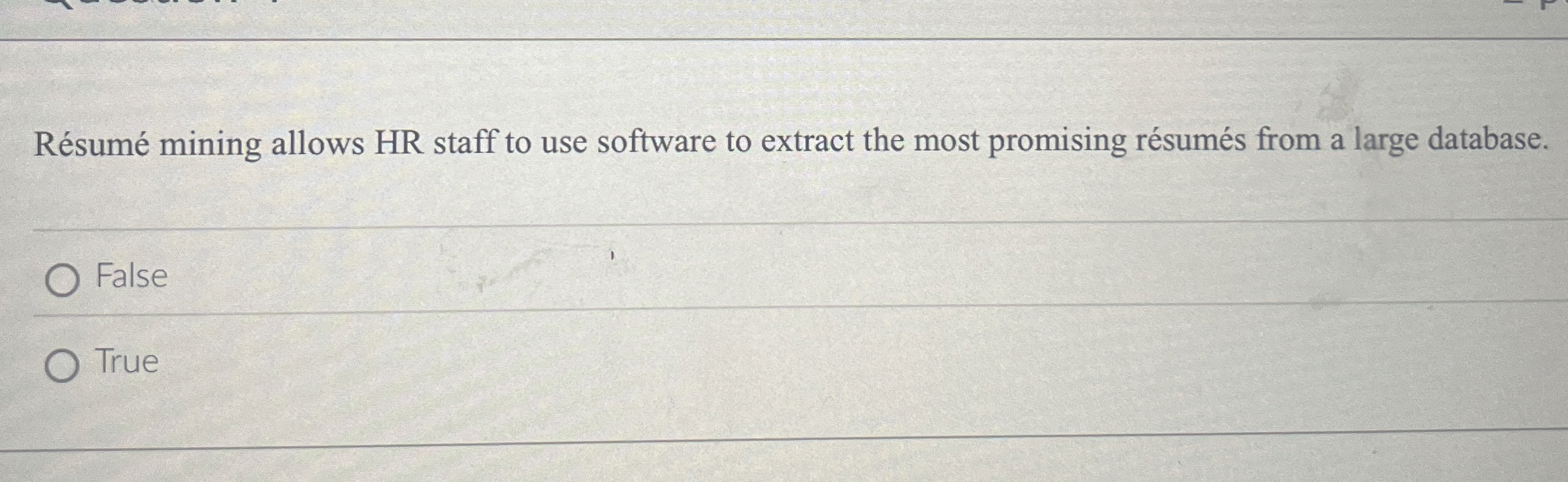 R sum mining allows HR staff to use software to