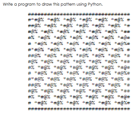 Write a program to draw this pattern using Python.