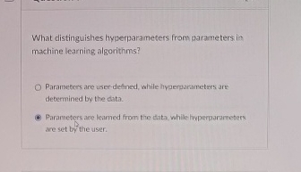 What distinguishes hyperparameters from