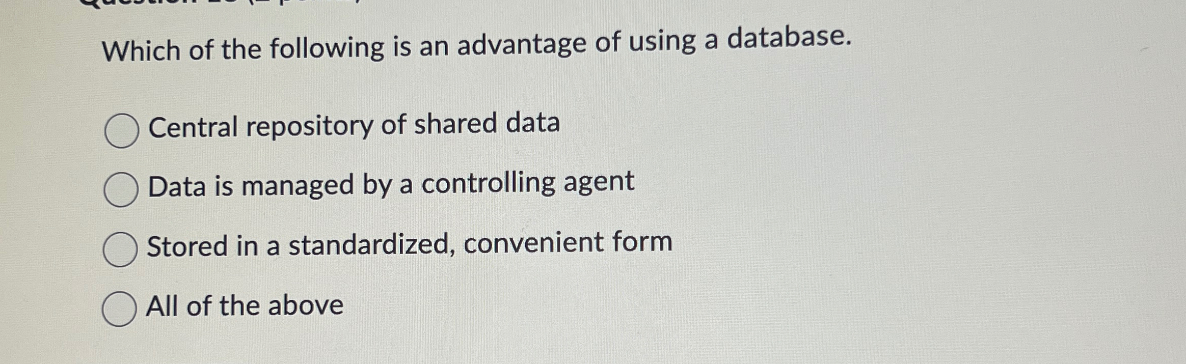 Which of the following is an advantage of using a