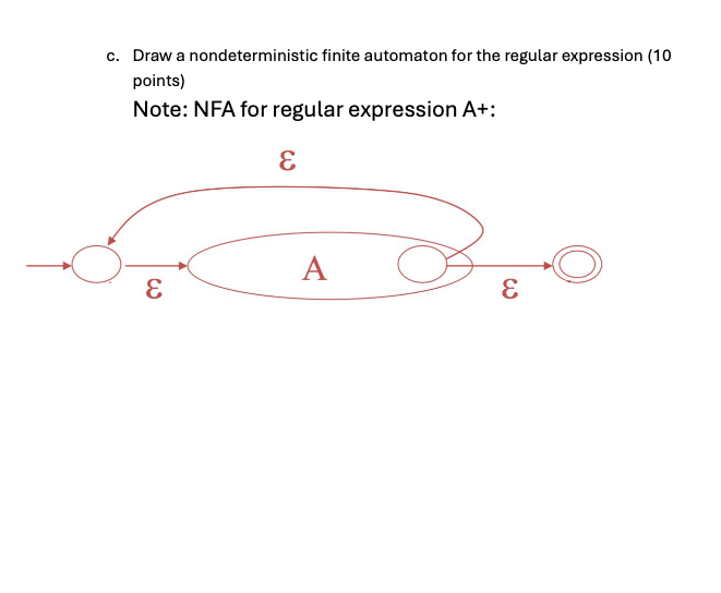 c . Draw a nondeterministic finite automaton for