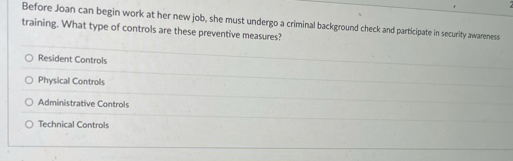 Before Joan can begin work at her new job, she