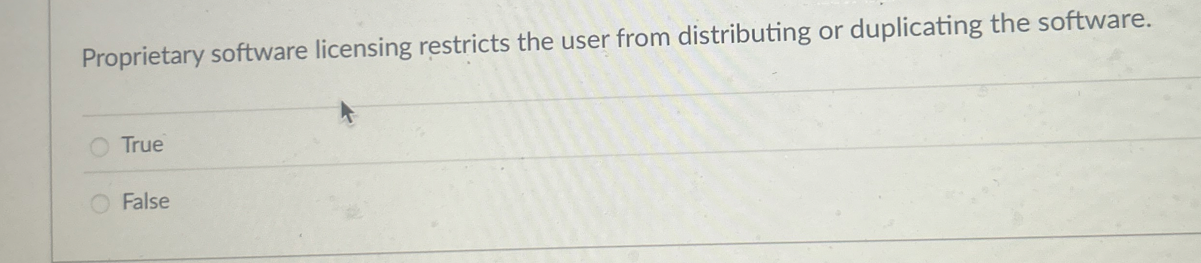 Proprietary software licensing restricts the user