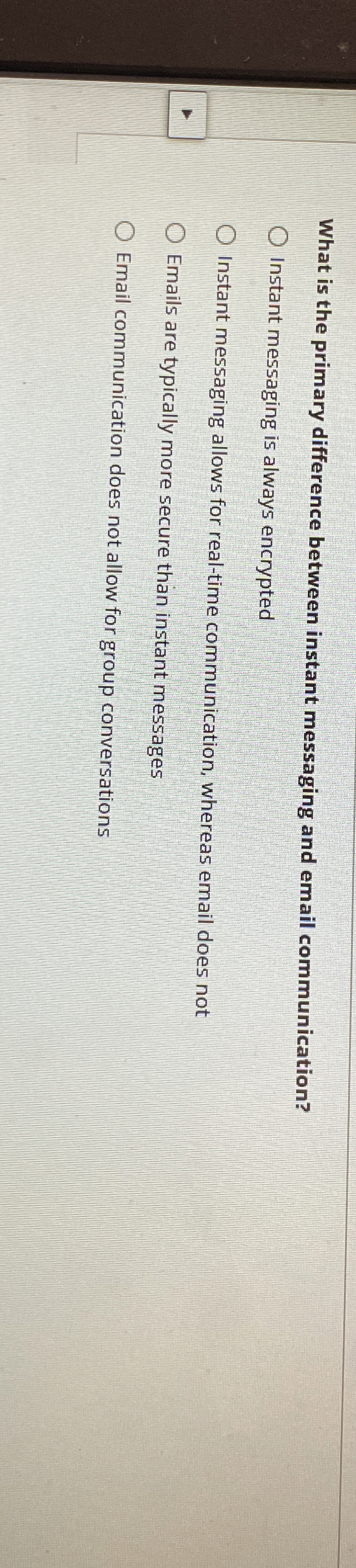 What is the primary difference between instant