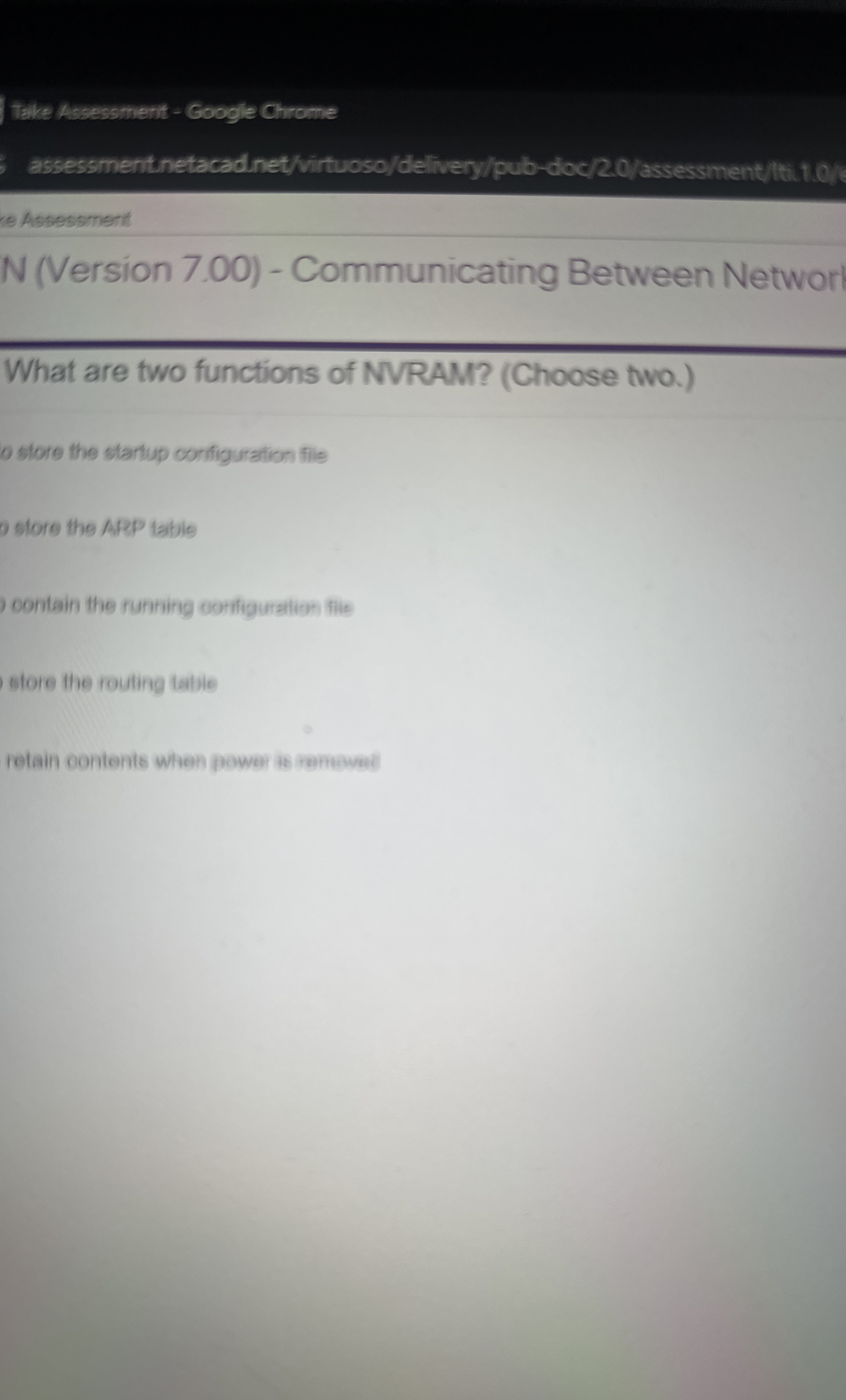 Take Assessment - Google Chrome assessment