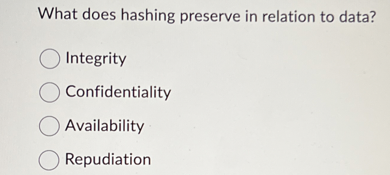 What does hashing preserve in relation to data?