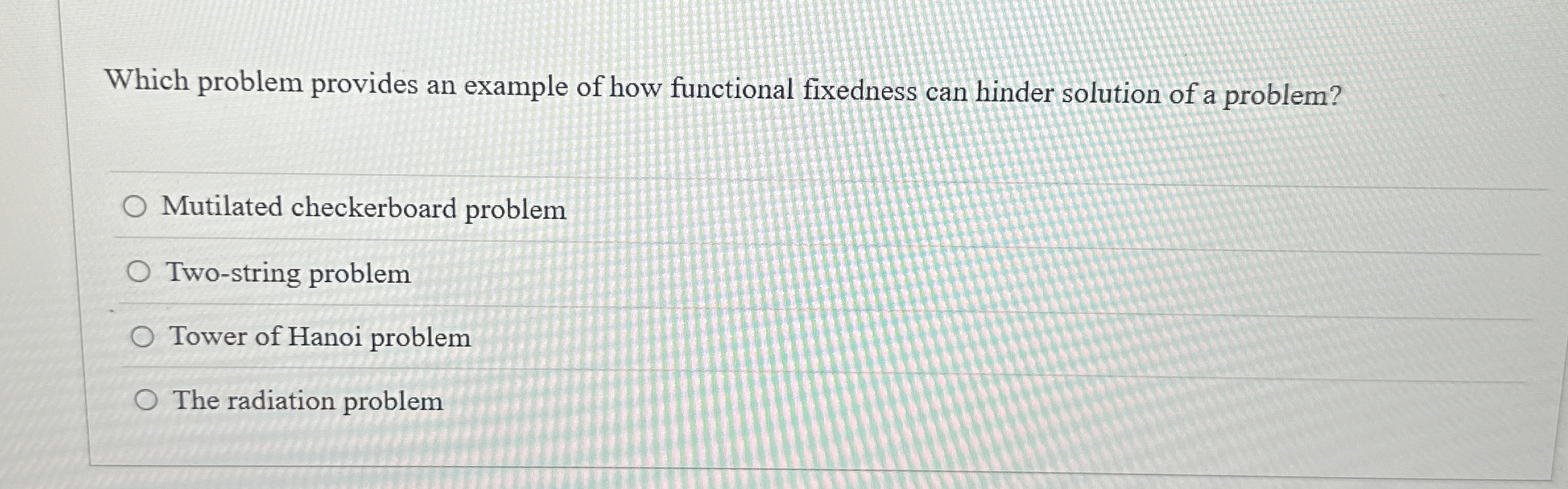 Which problem provides an example of how