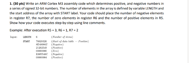 Write an ARM Cortex M 3 assembly code which