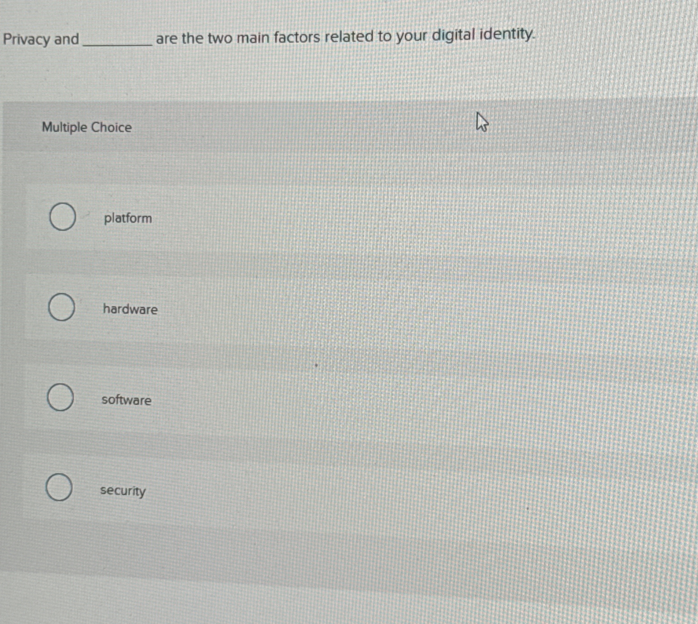 Privacy and are the two main factors related to