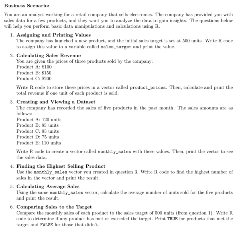Business Scenario:You are an analyst working for