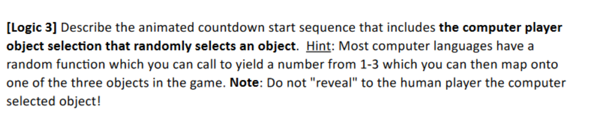 [ Logic 3 ] Describe the animated countdown start