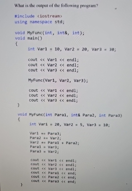 What is the output of the following program? This