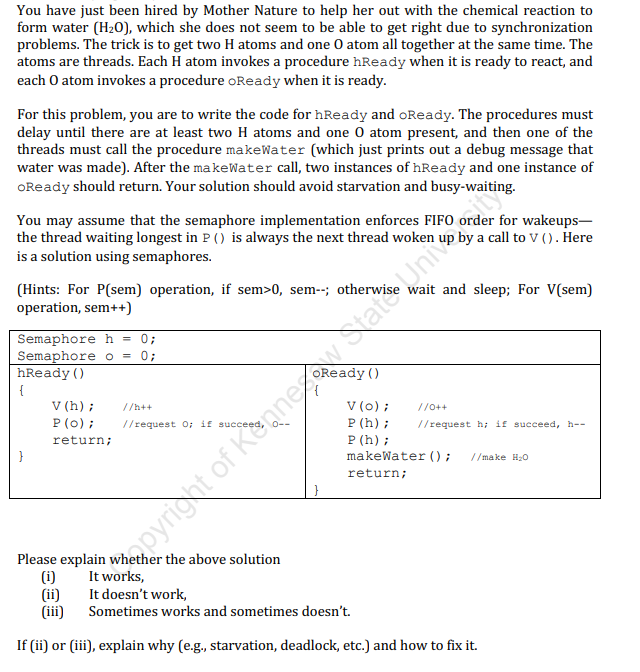 You have just been hired by Mother Nature to help