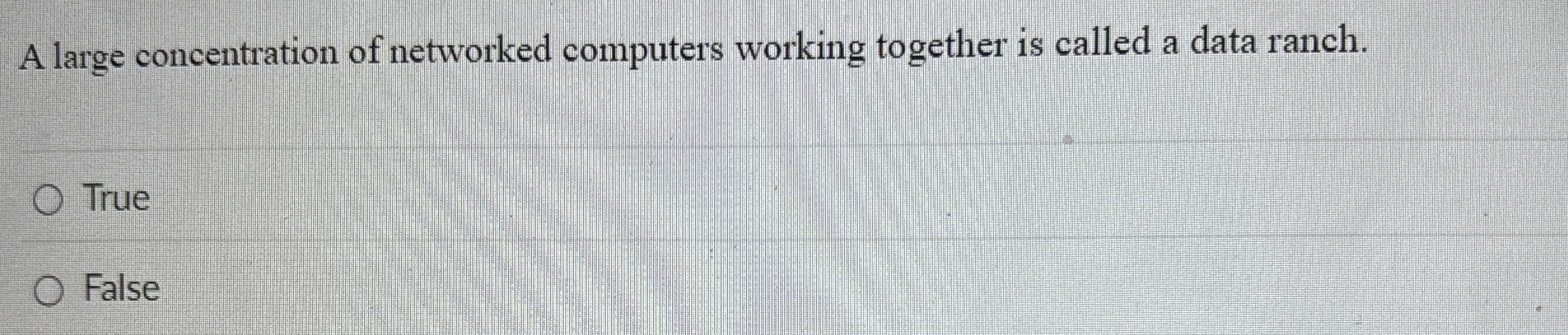 A large concentration of networked computers